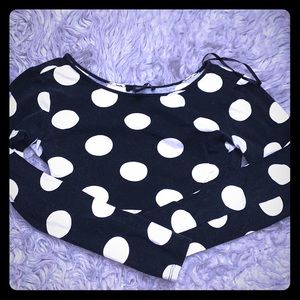 LONG SLEEVE POLKA DOT F21 CROP